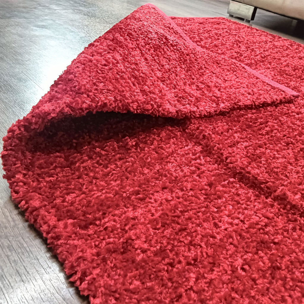 Avioni Handloom Cut Shuttle Rugs by Master Artisans | Soft Touch | Home Washable | Red  | Reversible
