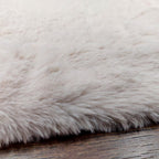 Loomkart – Avioni Ultra Soft Cozy Fluffy Faux Fur  White Rug – White / Cream- Easily Hand Washable – Bedside/Hallway/Pooja Room- 60X150cm