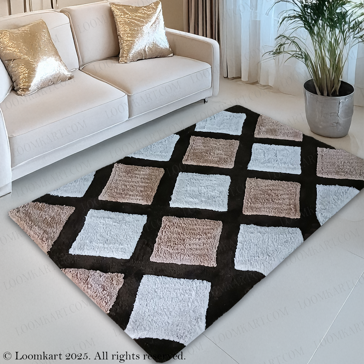 Avioni Home Plush Soft Washable Decorative Carpet in Multi Color| Soft, Easy to Clean