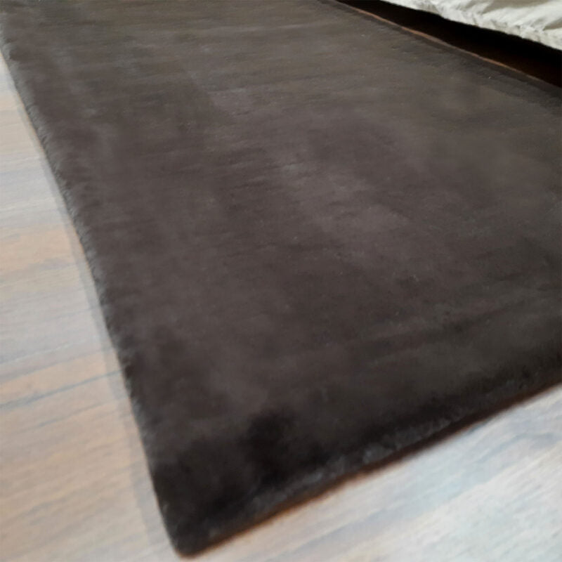 Loomkart – Avioni Ultra Soft Dark Brown Cozy Faux Fur Carpet for Bedroom/Hallway/Pooja Room-Easily Hand Washable- 60X150cm