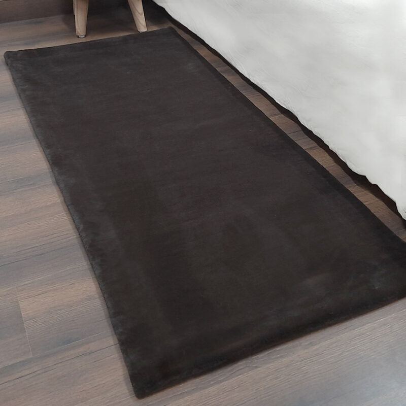 Loomkart – Avioni Ultra Soft Dark Brown Cozy Faux Fur Carpet for Bedroom/Hallway/Pooja Room-Easily Hand Washable- 60X150cm