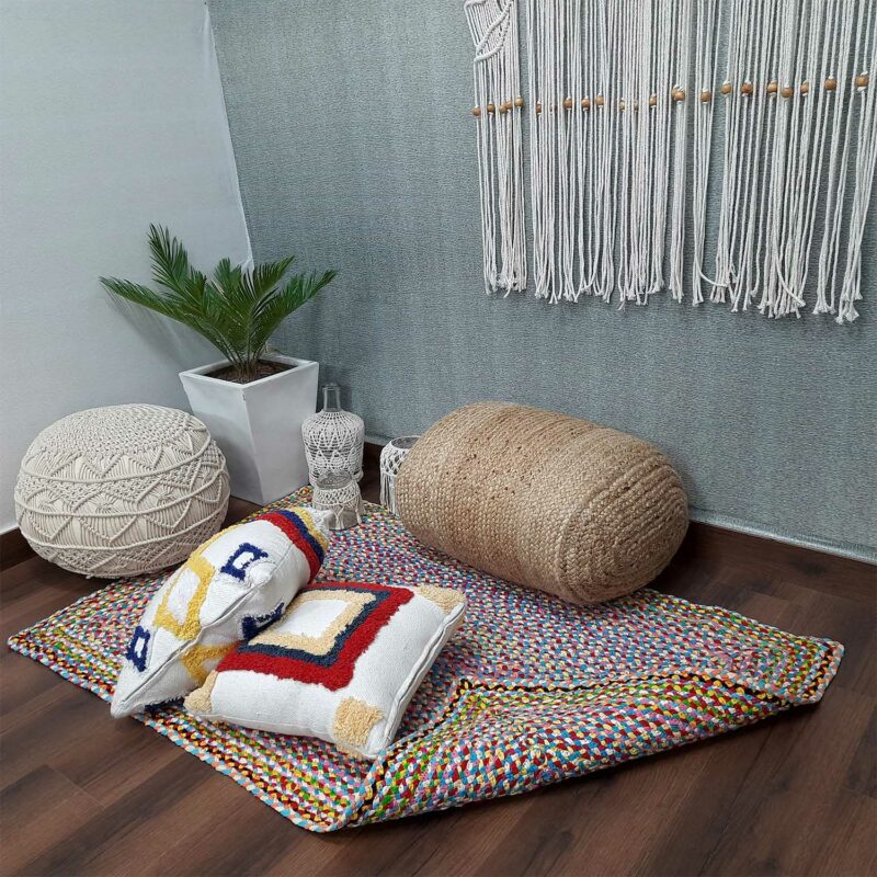 Chindi Carpet – Braided Area Rugs – Chindi Cotton – 90×150 cm (3 Feet X 5 Feet) – Avioni