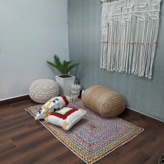 Chindi Carpet – Braided Area Rugs – Chindi Cotton – 90×150 cm (3 Feet X 5 Feet) – Avioni