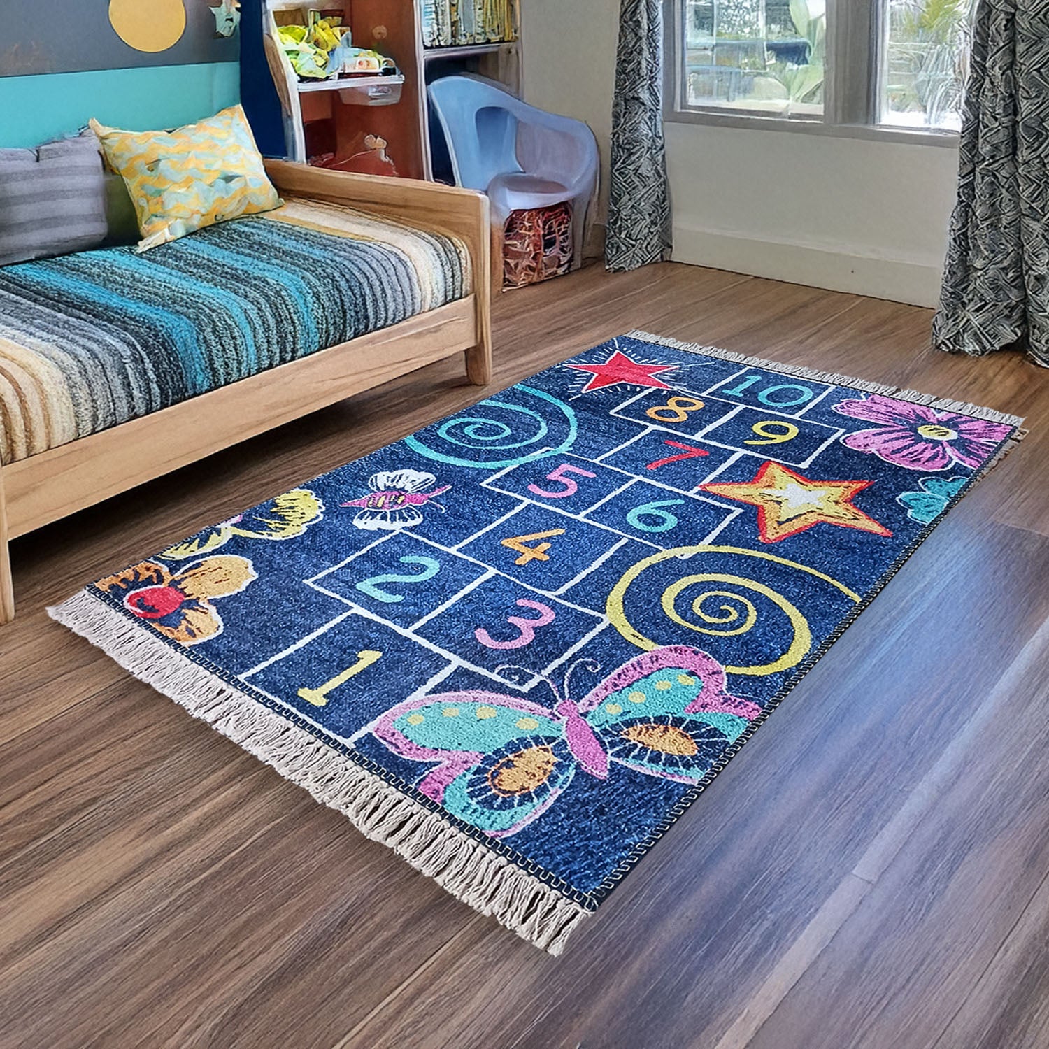 Silk Carpet Kids Collection – Counting On Kids Room Rug -Avioni