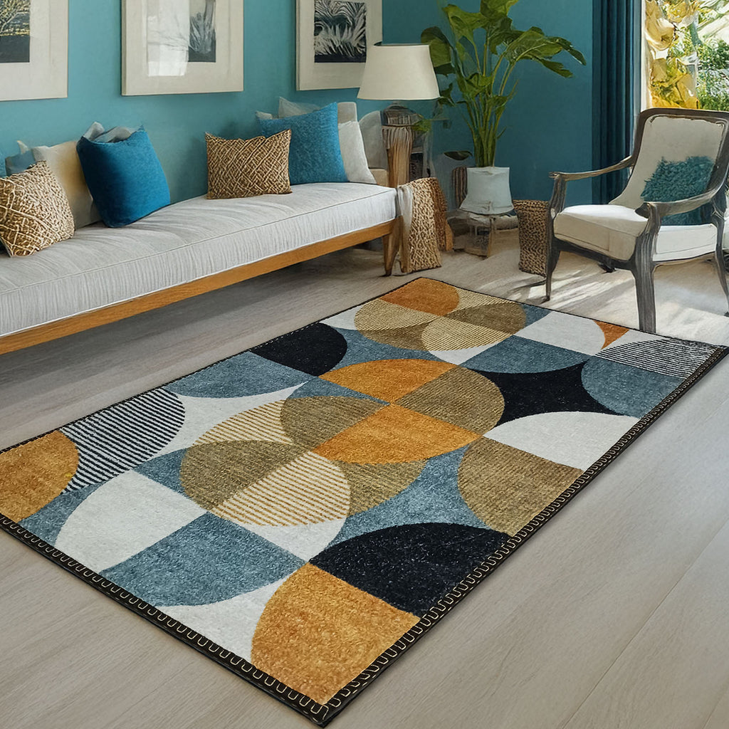 Avioni Faux Silk Carpet for Your Living Room | Timeless and Elegant Look | Durable and Washable | GreyDawn Collection