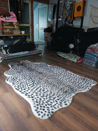 Avioni Home Faux Fur Exotic Animal Area Rug | Snow Leopard Print-150cm x 200cm