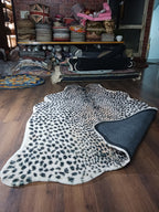 Avioni Home Faux Fur Exotic Animal Area Rug | Snow Leopard Print-150cm x 200cm