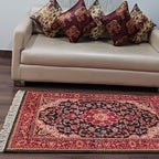 Silk Carpet Persian Design Collection Black and Red – Living Room Rug – Avioni Home