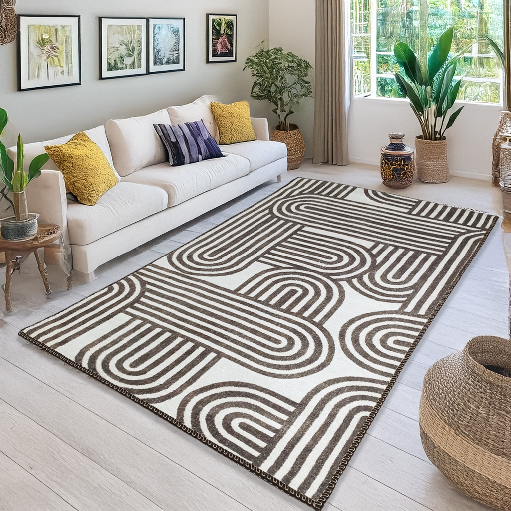 Avioni Faux Silk Carpet for a Stylish and Modern Living Room | Durable and Washable