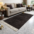 Value Deal-Avioni Carpet For Living Room Lux Wevani Collection - Modern Plain Rug -Coffee