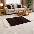 Avioni Carpets for Living Room – Wevani Collection Brown-White Carpet/Rug – 90cm x 150cm (~3×5 Feet)