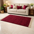Value Deal-Avioni Carpet Lux Wevani Collection- Modern Plain Rug for Living Room/ Pooja Room-Mehroon