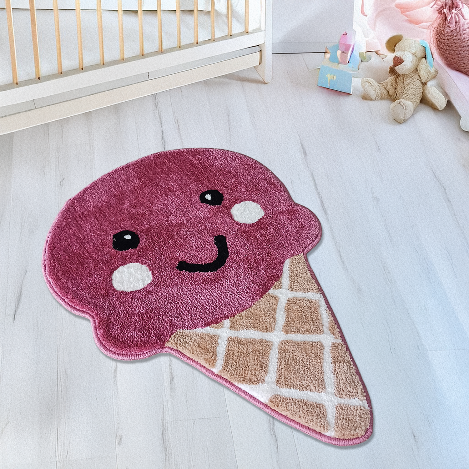 Soft Ice Cream Kids Rug – Buy Washable, Anti-Slip Carpet for Kids Room-60 cm x 90 cm
