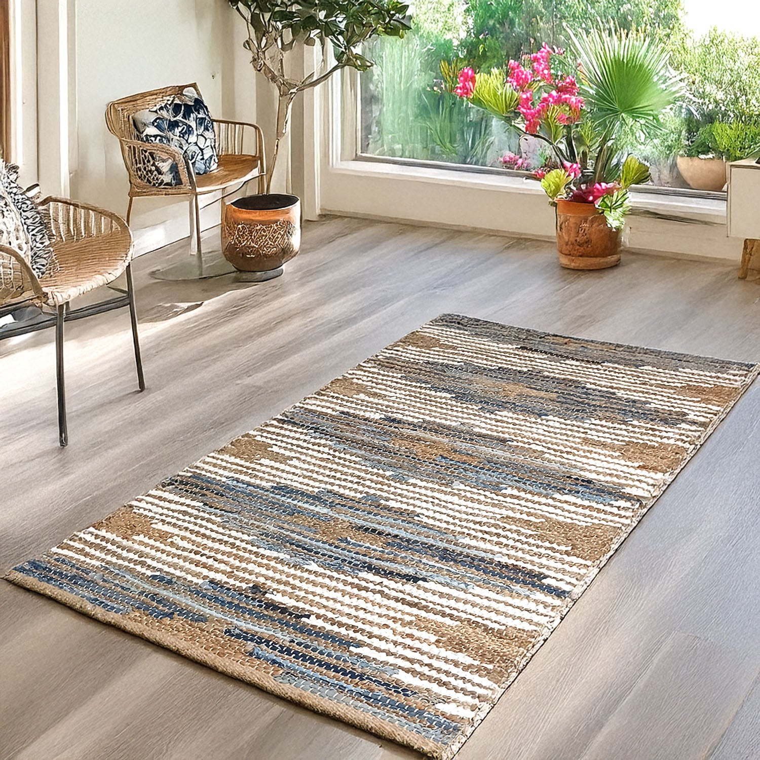 Avioni Home Eco Collection – Woven Cotton And Jute- Luxury Look -Multiple Siz