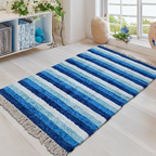 Avioni Carpets for Living Room – Wevani Collection Blue Carpet/Rug – 90cm x 150cm (~3×5 Feet)