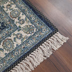 Faux Silk Carpet Beautiful Persian Design in Black – Carpet for Living Room – Avioni