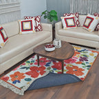 Faux Silk Carpet Beautiful Floral Design – Living Room Rug – Avioni