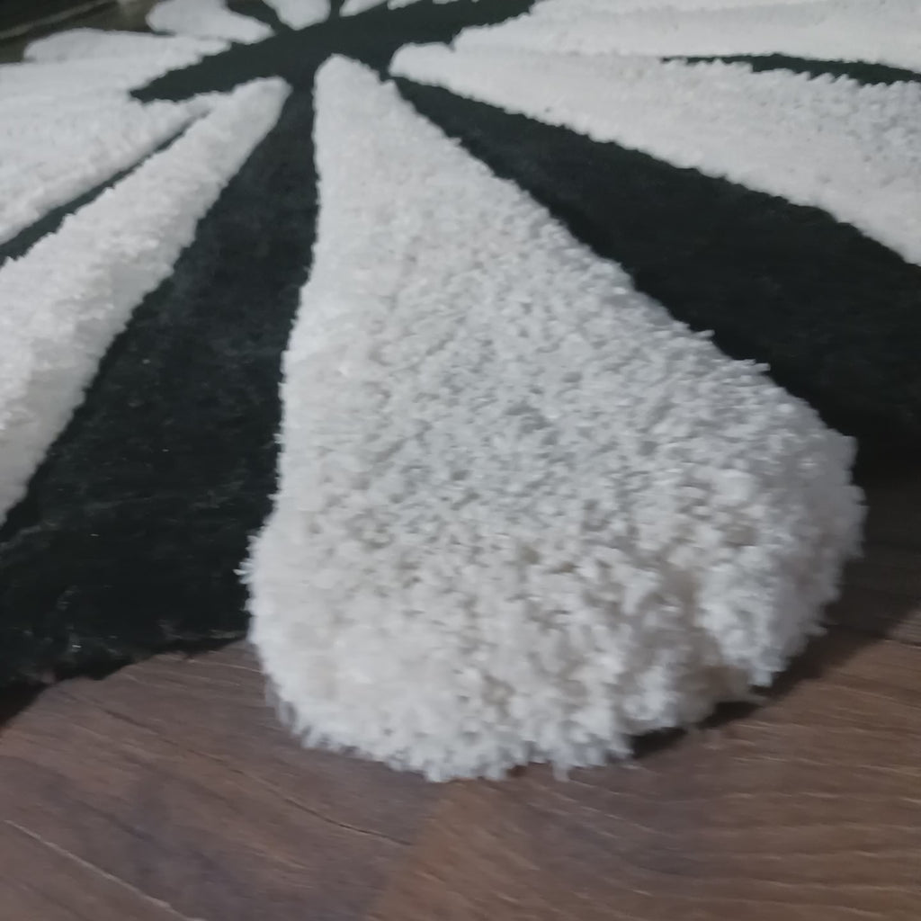 The Elevate Collection from Loomkart | Noir Ivory Bloom Luxe Carpet | Luxury Statement Carpets