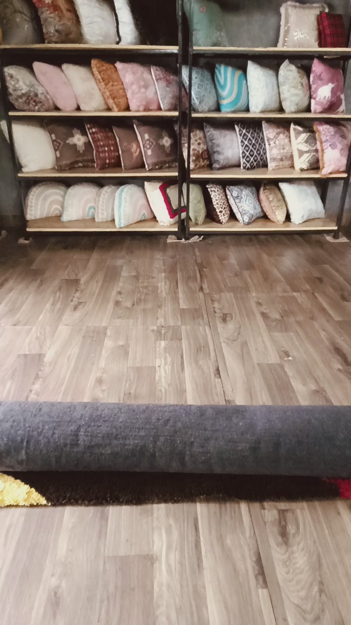 Avioni Home Atlas Collection - Plush Soft Washable Carpet with Retro Wave Design in Multi Color| Soft, Easy to Clean