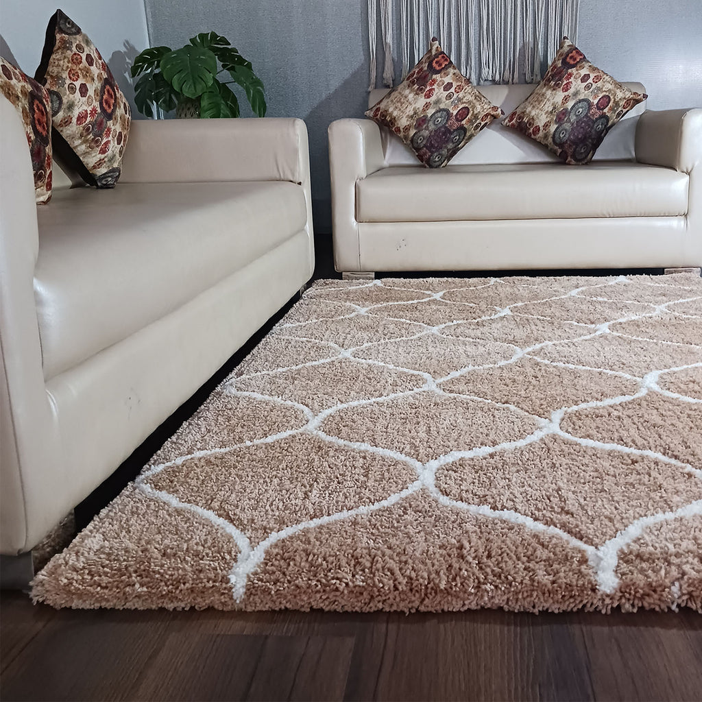Avioni Atlas Collection- Micro Beige Moroccon Design Carpet -Different Sizes