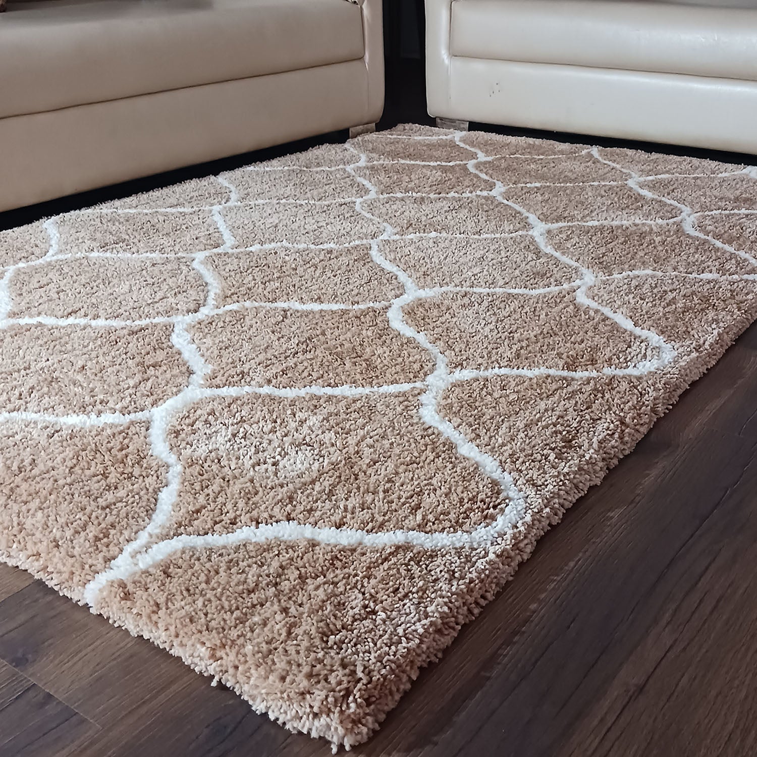 Avioni Atlas Collection- Micro Beige Moroccon Design Carpet -Different Sizes