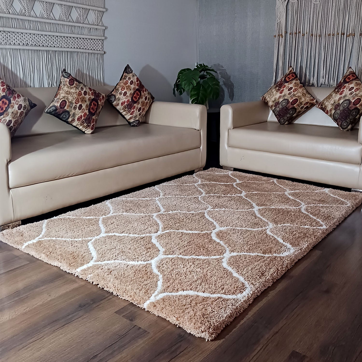 Avioni Atlas Collection- Micro Beige Moroccon Design Carpet -Different Sizes