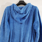 Avioni by Loomkart  | Very Fine Export Quality Bath Robes in Blue With Hood in Avioni Zip-Packing Unisex