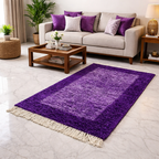 Avioni Carpets for Living Room/Pooja Room – Wevani Collection Purple Tid-Die Carpet/Rug – 90cm x 150cm (~3×5 Feet)