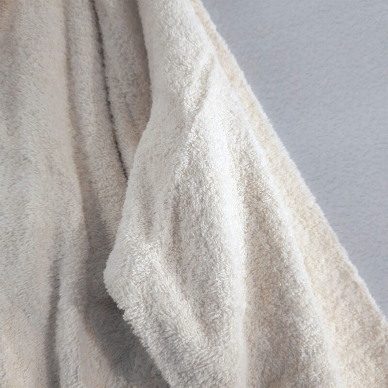 Bathrobes With Hood 100% Cotton Fine Quality in White Cream Color by Avioni