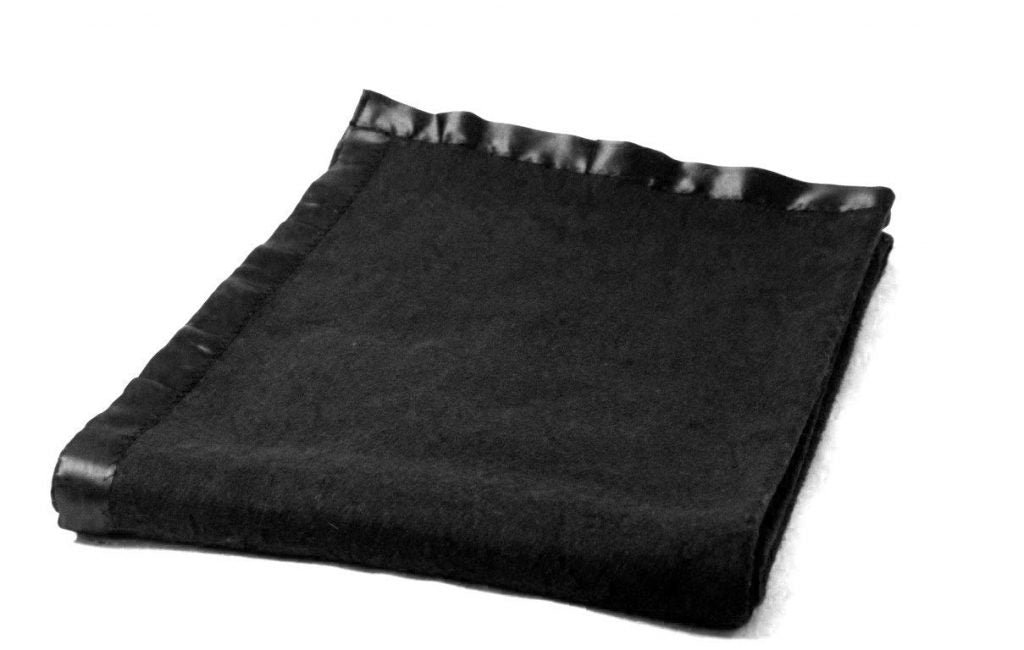 Woolen Blankets – Black – Ultra Satin On Borders – MSF-150cm x 225cm (~60" X 90")