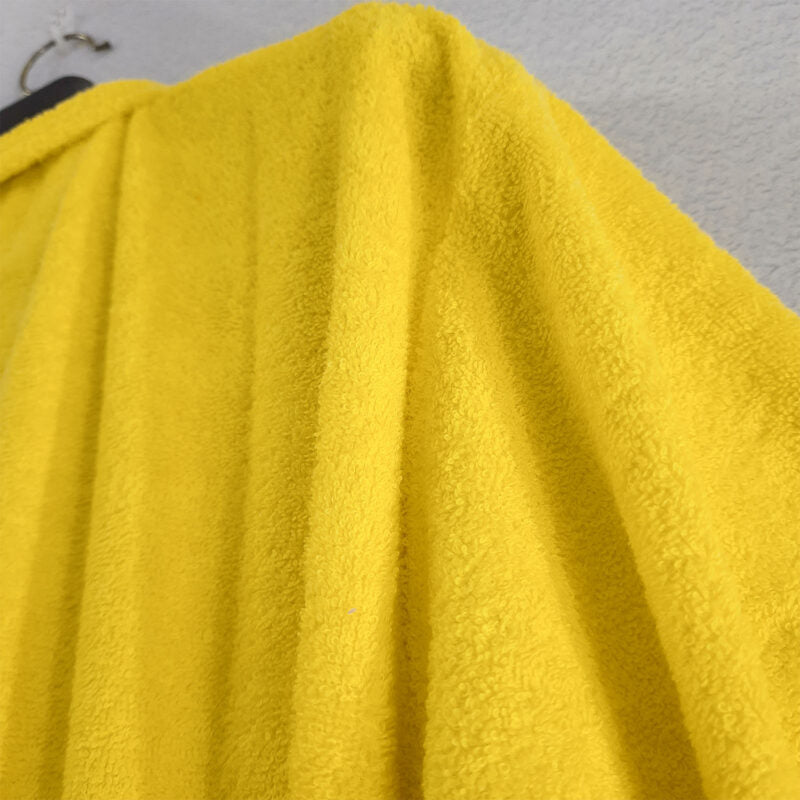 Avioni by Loomkart | Very Fine Export Quality Bath Robes in Yellow in Avioni Zip-Packing- Standard Size