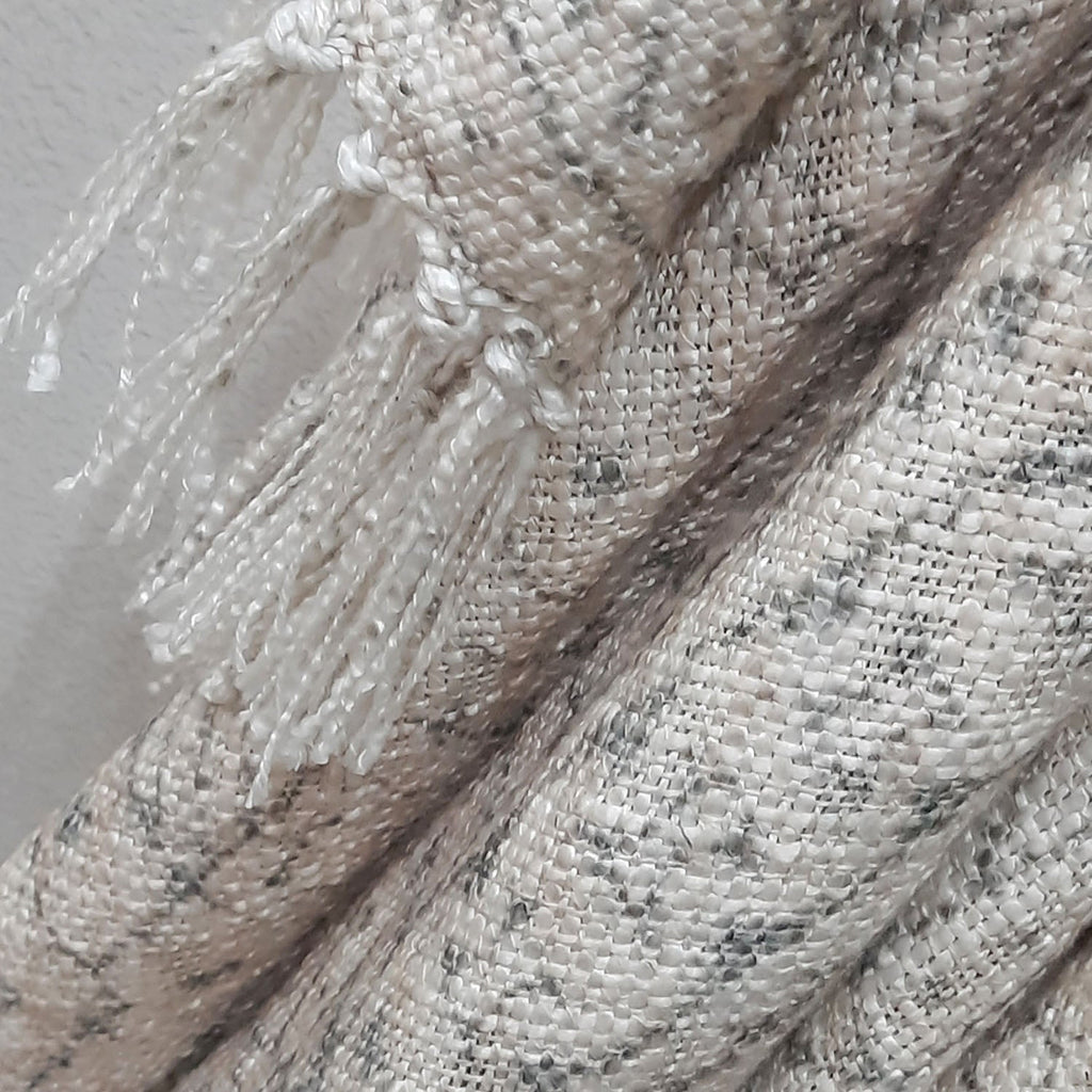 Avioni Beautiful Soft Sofa Throw | Light Coral & Yellow Double Side Design | Virgin Premium Polyester Slub Handloom Sofa Throw