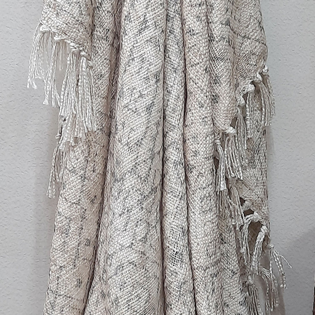 Avioni Beautiful Soft Sofa Throw | Light Coral & Yellow Double Side Design | Virgin Premium Polyester Slub Handloom Sofa Throw