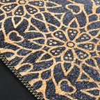 Silk Carpet Modern Design Collection Blue With Gold – Living Room Rug – 90cm x 150cm (~3 feet x 5 feet)-Avioni
