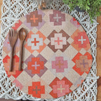 All Natural Round Cotton Braided Mats- “Natura Collection By Avioni”-Washable-Ethnic-Good for Gifting (38 cms Diameter)