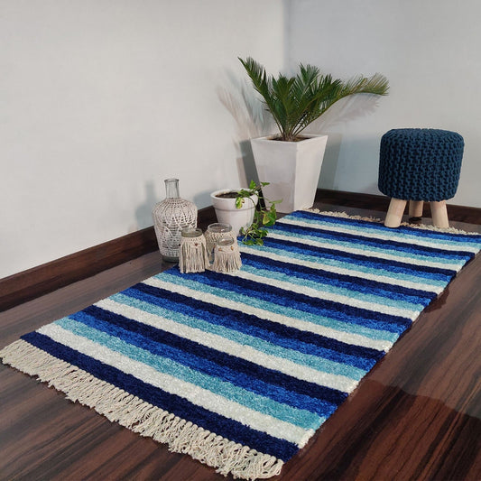 Avioni Carpets for Living Room – Neo Modern Collection Blue Carpet/Rug – 90cm x 150cm (~3×5 Feet)