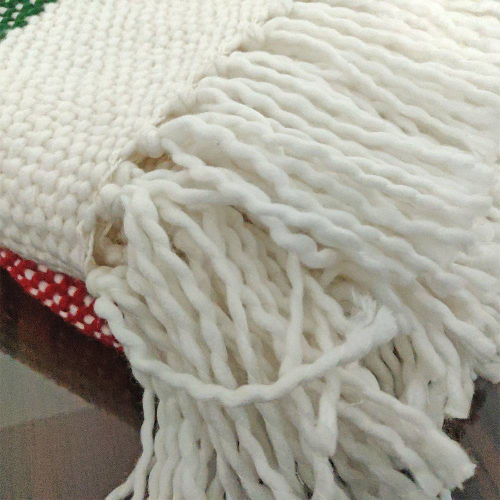 Avioni Sofa Throws/Blankets Super Soft Acrylic Handloom Weaved Red Green (Aura Collection)-127×152 cm (50 x 60 Inch)