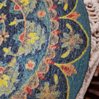 All Natural Round Cotton Braided Mats- “Natura Collection By Avioni”-Washable-Rangoli Design-Good for Gifting (38 cms Diameter)