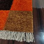Avioni Carpets for Living Room/Pooja Room – Wevani Collection Collection Orange-Coffee Box Carpet/Rug – 90cm x 150cm (~3×5 Feet)