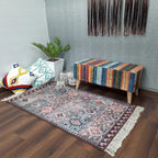 Avioni Washable Luxury Carpets -Ethnic Collection- Rustic Rug Shades of Gray / Multiple Sizes