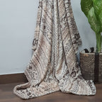 Avioni Home Everlasting Comfort Faux Fur Throw Blanket – Double Sided, Soft, Warm, Cozy, Luxury, Fluffy Blankets for Couch and Bed – Ethnic Print for Sofa Large (180x145cm)