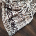 Avioni Home Everlasting Comfort Faux Fur Throw Blanket – Double Sided, Soft, Warm, Cozy, Luxury, Fluffy Blankets for Couch and Bed – Ethnic Print for Sofa Large (180x145cm)
