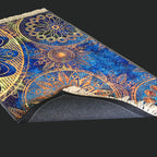Silk Carpet Modern Design Collection Blue Mandala – Living Room Rug – 90 cm x 150 cm (~3 Feet × 5 Feet ) - Avioni