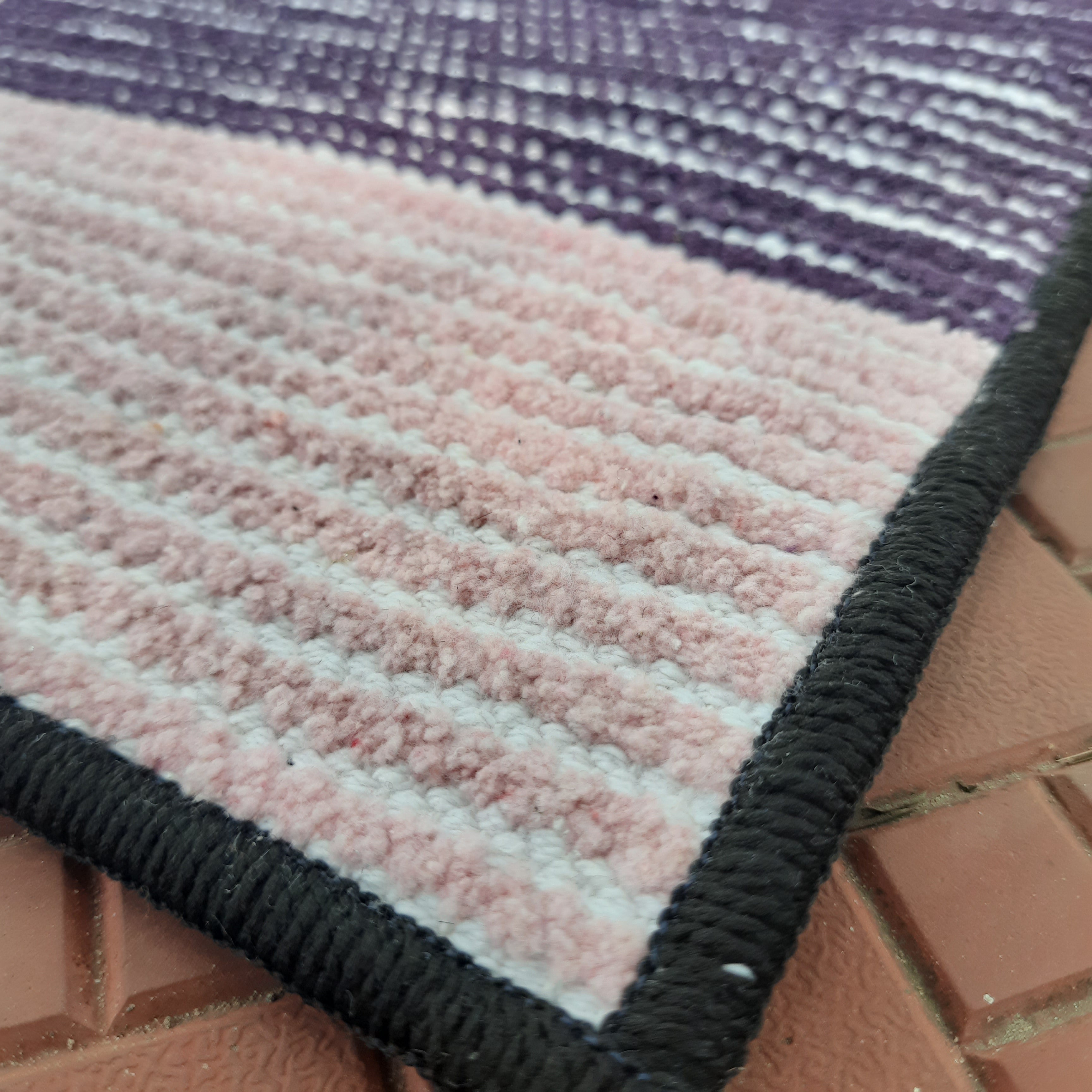 Avioni Luxury Soft Premium Chenille Stripe-Multi Color-Yoga Mat  60cm x 180cm (~2×5.5 Feet)