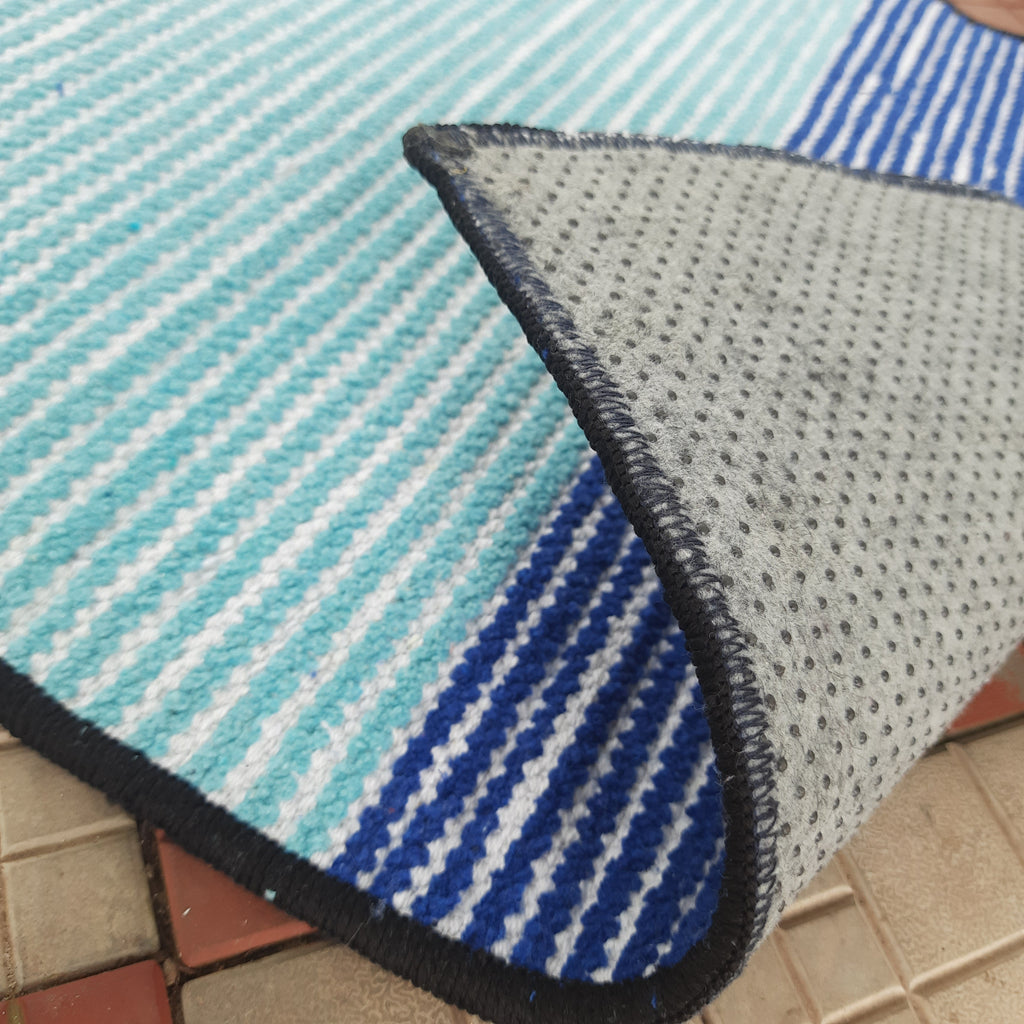 Avioni Luxury Soft Premium Chenille Stripe -Multi Color- Yoga Mat 60cm x 180cm (~2×5.5 Feet)