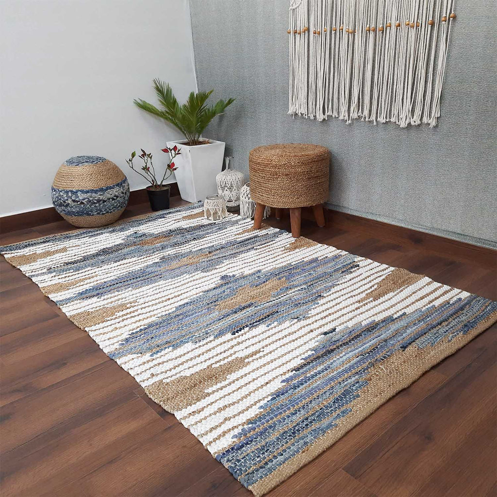 Avioni Home Eco Collection – Woven Cotton And Jute- Luxury Look -Multiple Siz