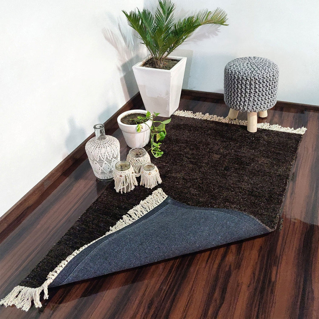 Value Deal-Avioni Carpet For Living Room Lux Wevani Collection - Modern Plain Rug -Coffee