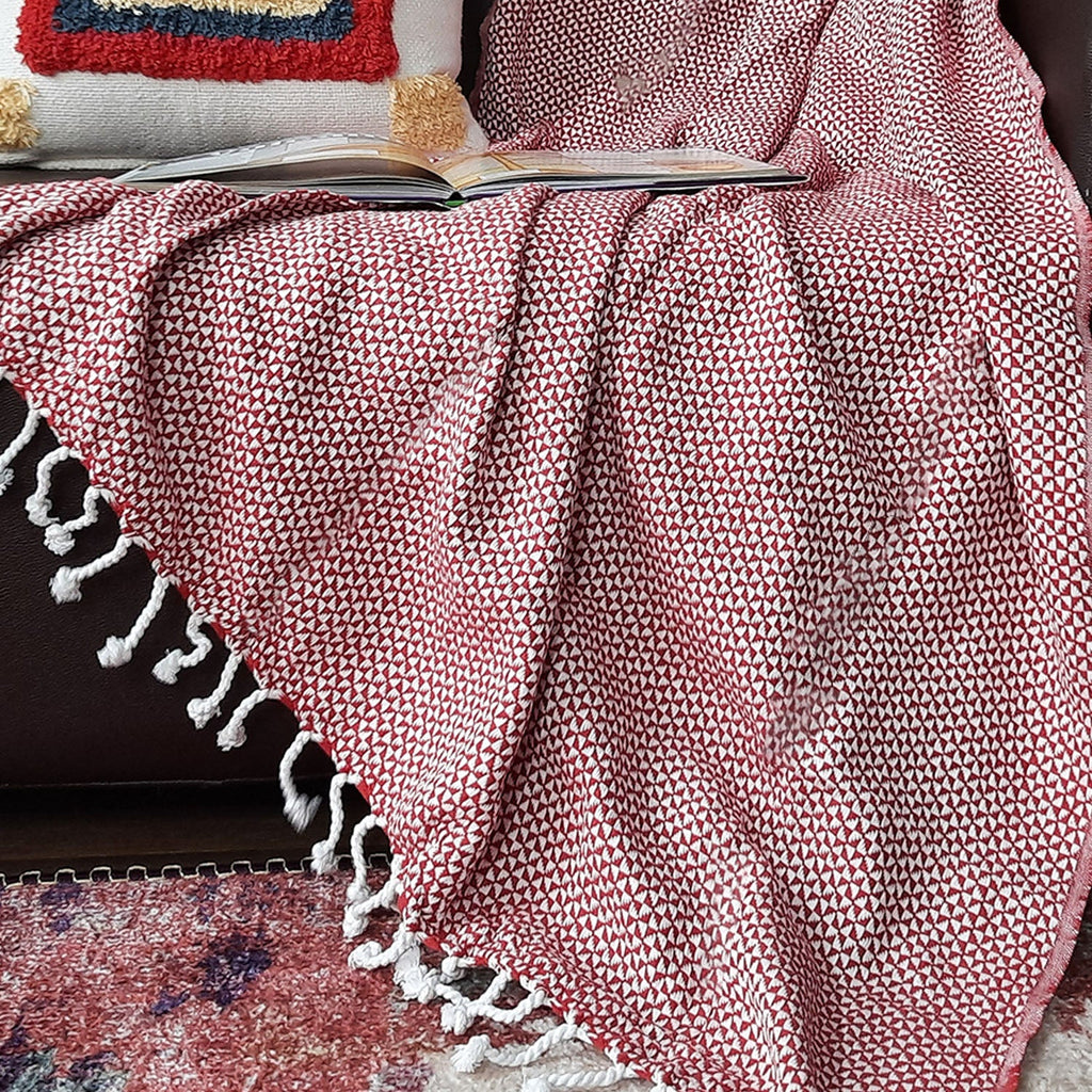 Avioni Premium 100% Cotton Sofa Throws/Blankets-  120cm x 150cm