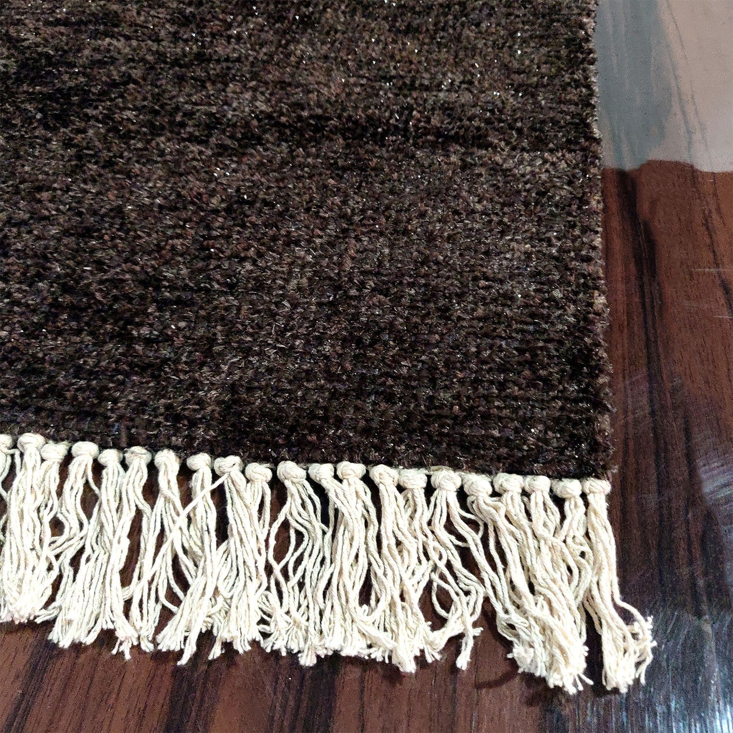 Value Deal-Avioni Carpet For Living Room Lux Wevani Collection - Modern Plain Rug -Coffee