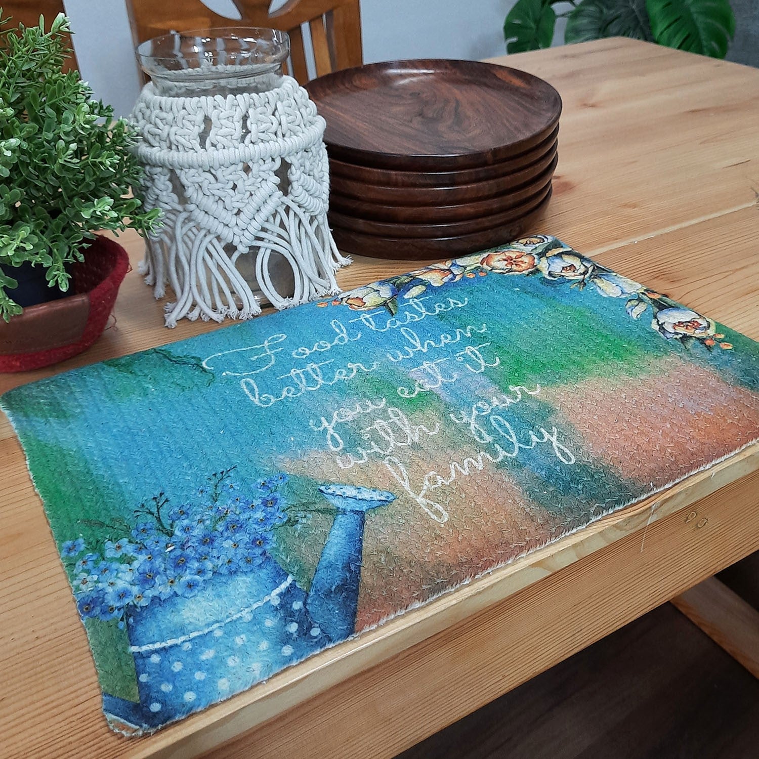 All Natural Cotton Braided Mats- “Natura Collection By Avioni”-Washable -Elegant And Exclusive- Life Sprinkler-Good for Gifting (29×44 cms)